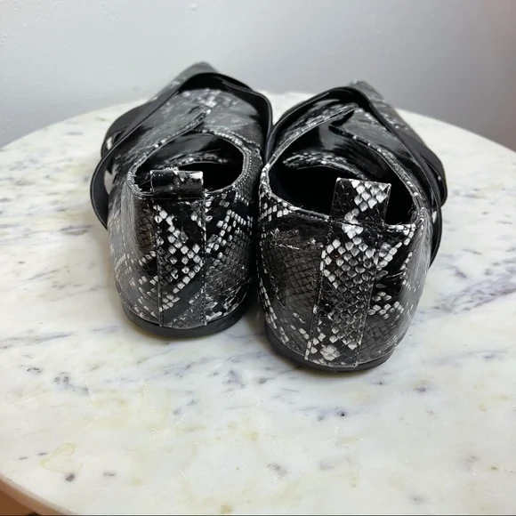 Asos Shoes Size 9 snakeskin flats pointy toes - Picture 3 of 6